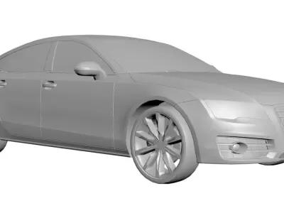 Blue sports car 3D model