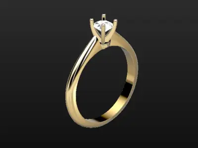 Engagement ring  3D print model 2