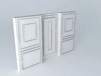 Black wall Free 3D model