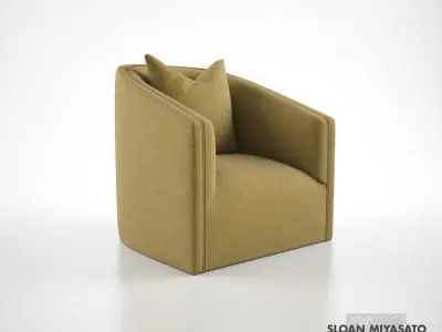 Sloan Misayato Crescent Lounge Chair 3D model