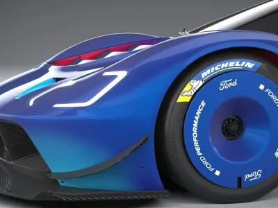 Racing car GT Mk IV 2023 3D model