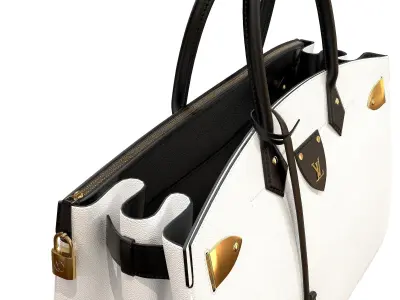 Louis Vuitton bag ALL SET White Leather 3D model
