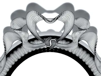 Frame-029 ornate wooden frame 3D model