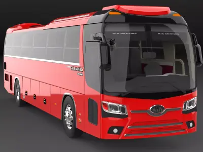 Kia Granbird SIlkroad 2015 Low-poly 3D model