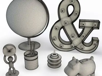 Black Decorations 3D model