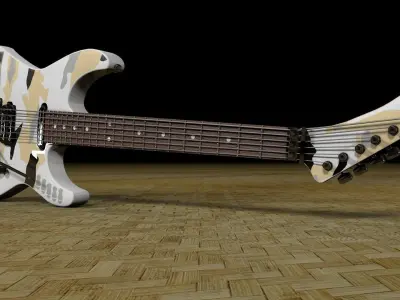 George Lynch ESP kamikaze 3 White 3D model