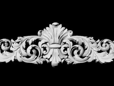 Central decor ornament for furniture 3D model 425