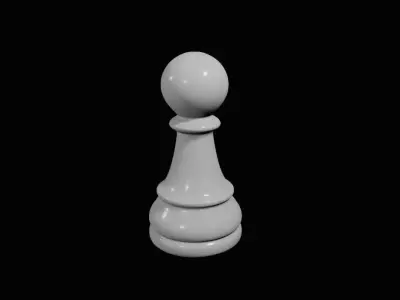Pawn Chess Game Piece - Peao Jogo de Xadrez 3D model