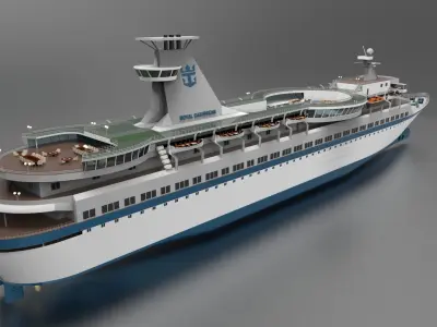 Cruise Ship Royal caribbean Sun Viking 3D model