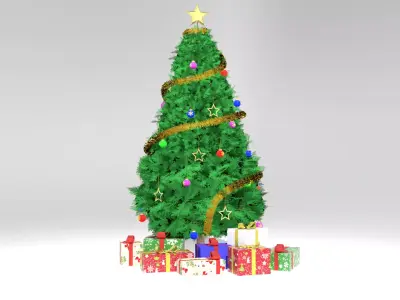 Christmas tree with Gifts 3D model