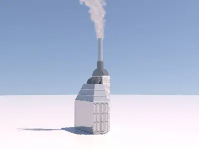 Refinery Industrial Furnace 02 3D model