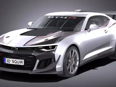 Chevrolet Camaro GT4R CG LowPoly 3D model