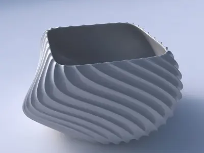 Bowl helix with bent extruded lines 3D print model