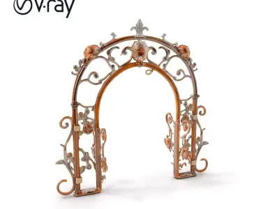 Ornamental Iron Archway Model Pack Low-poly 3D model