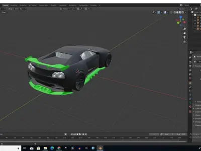 Nissan gtr 3D model 5
