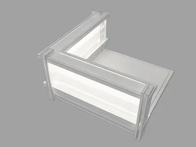  Kiosk Partition Booth a414c 3D model
