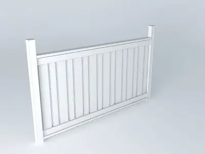 Fence section Free 3D model