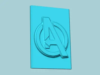 Stamp 107 - Avengers Logo - Fondant Decoration Maker Toy 3D print model