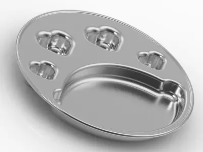 Stylish Heart Dinner Plate 3D print model