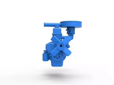 Engine of New Zealand Ministock car Scale 1 to 25 3D print model