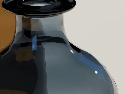 Dark Glass Vases Set 3D model