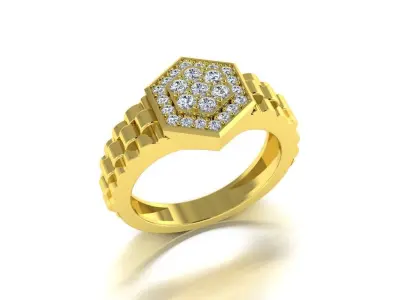 Diamond Jewelry Ring 3D print model