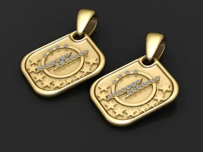 HIP HOP STAR SHAPE PENDANT 3D PRINTABLE MODEL  3D print model