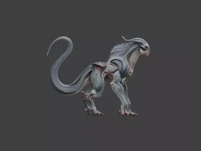 Spectral Beast Low-poly 3D model