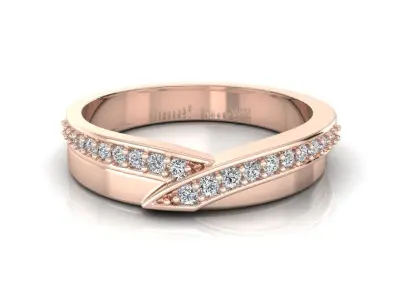 Diamond Jewelry Ring 3D print model 11
