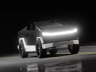 CYBERTRUCK BY TESLA Low-poly 3D model