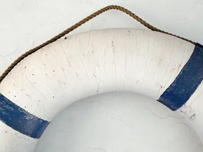 Blue and White Life Preserver 3D model