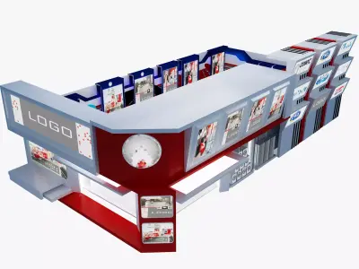 Booth Exhibition Stand a470 3D model
