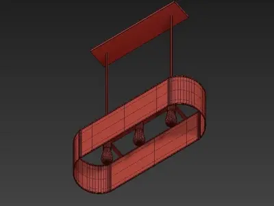 Trough Chandelier 3D model