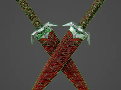 Assassin Knife PBR Game-Ready Low-poly 3D model