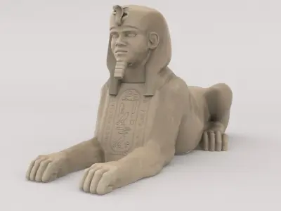 Sphinx Statue Low-poly 3D model