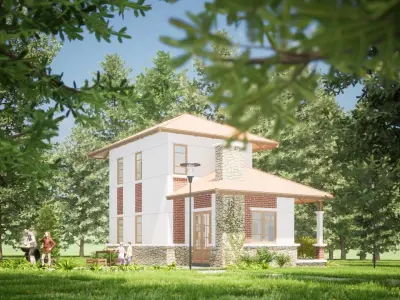 042Countryhouse2f73m2 3D model