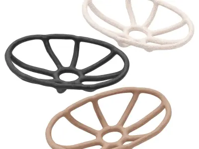 Nested bowl with mango 3D model