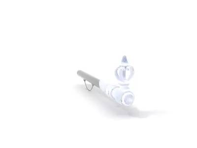 Ornate Black Curtain Rod model pack Low-poly 3D model