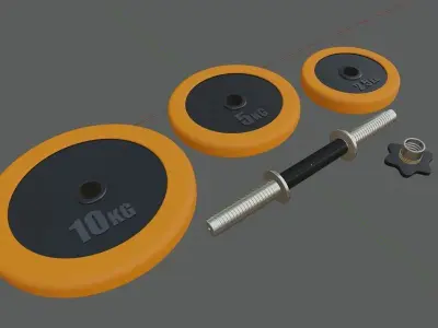 Adjustable Dumbbell Free 3D model purchase