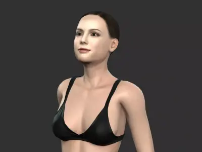 Game character Woman Low-poly 3D model purchase