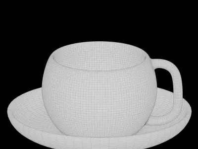 Black Espresso Cup 3D model