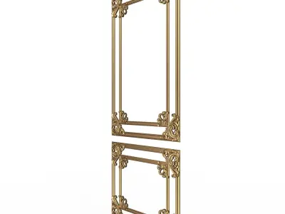 Boiserie Carved Decoration Panel 014 Low-poly 3D model