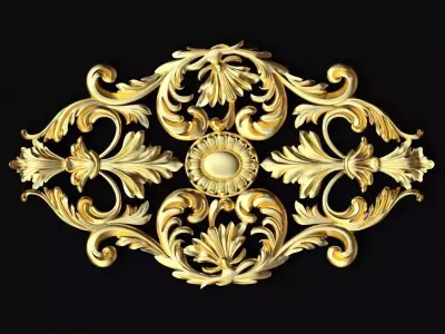 Central decor ornament for furniture 3D model 668