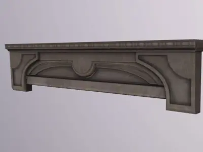 Wall Top City Low-poly 3D model