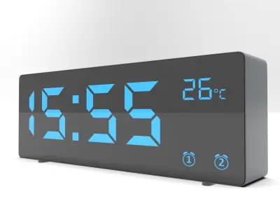 CLOCK GRAY BLUE Low-poly 3D model