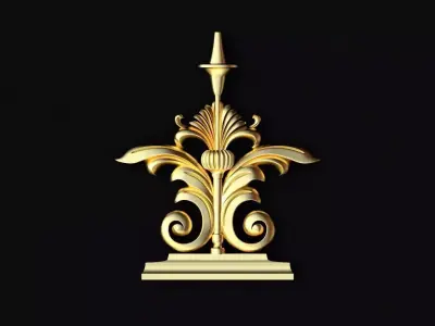 Central decor ornament for furniture 3D model 481