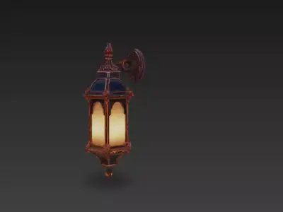 realistic wall lamp 3D model
