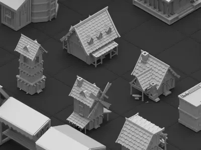 65 Basemesh Architecture Pack 3D model