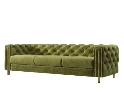 Acanva Luxury Chesterfield Vintage Sofa 3D model