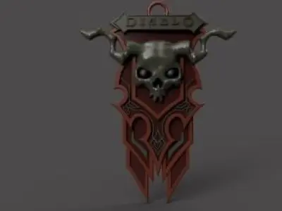 Diablo banner crest 3d printing stl Free 3D print model